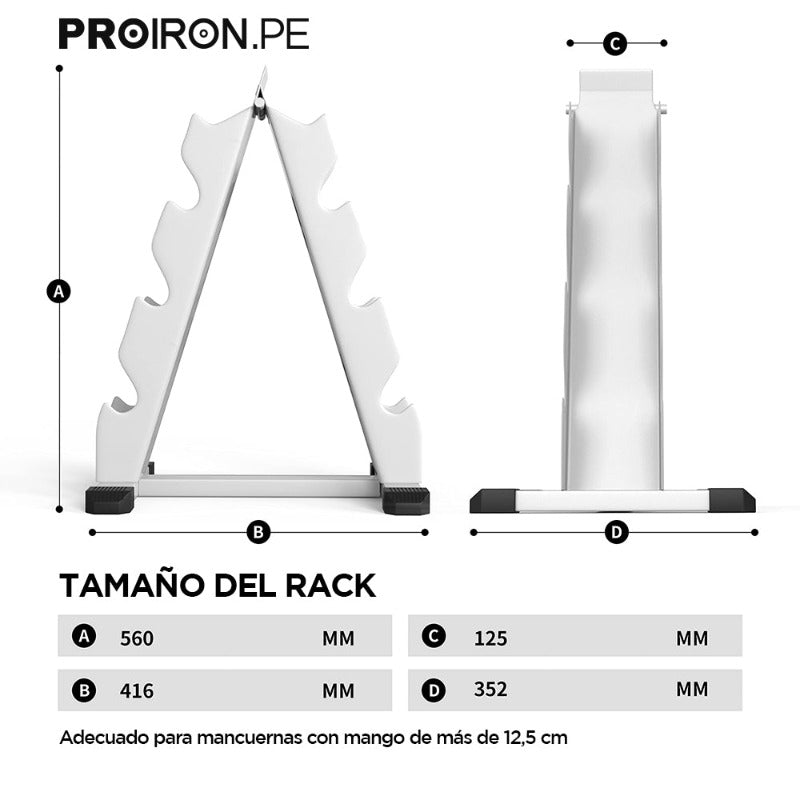 SETS DE HEXAGONALES DE CAUCHO + RACK - PROIRON PERU