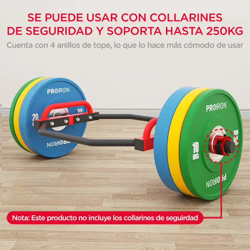 Barra Hexagonal Olímpica PRO 250kg - 50mm - 142cm