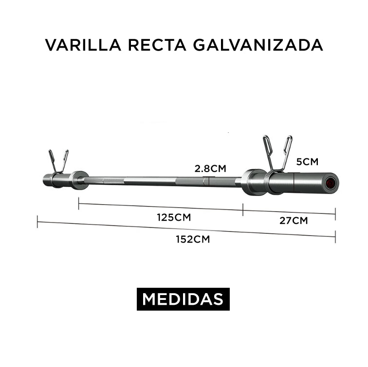 Barra Olímpica PRO de 226kg - 50mm - 152 cm